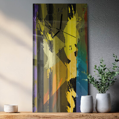 Horloge verticale en verre Morceau