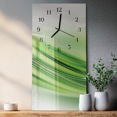 Horloge verticale en verre Art abstrait