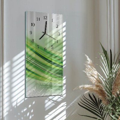 Horloge verticale en verre Art abstrait