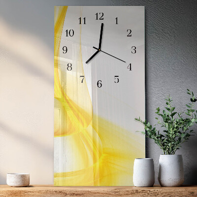 Horloge verticale en verre Abstraction