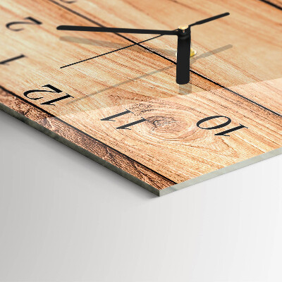 Horloge verticale en verre Panneaux en bois