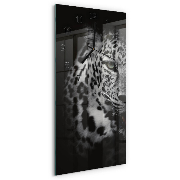 Horloge verticale en verre Tigre