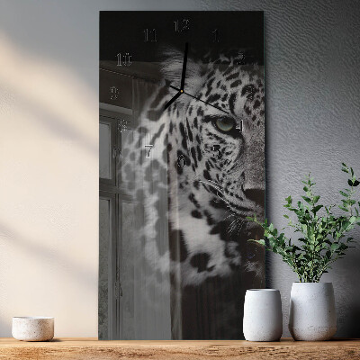 Horloge verticale en verre Tigre