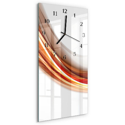 Horloge verticale en verre Lignes abstraites