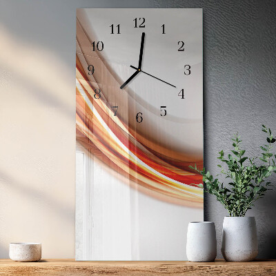 Horloge verticale en verre Lignes abstraites