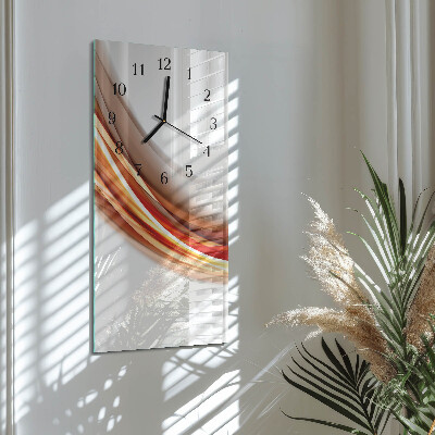 Horloge verticale en verre Lignes abstraites