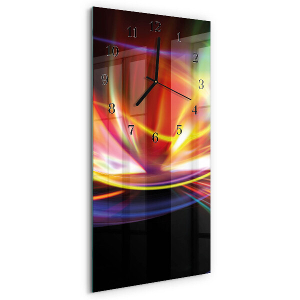Horloge verticale en verre Art abstrait