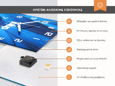 Horloge verticale en verre Art abstrait