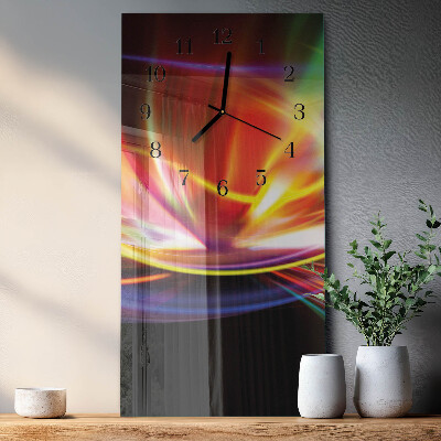 Horloge verticale en verre Art abstrait