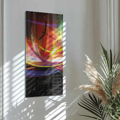 Horloge verticale en verre Art abstrait