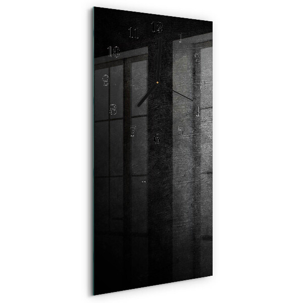 Horloge verticale en verre Plaque