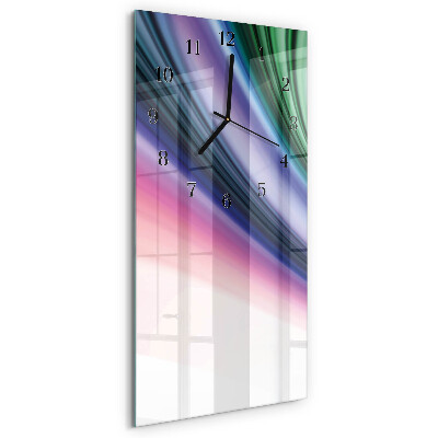 Horloge verticale en verre Lignes abstraites