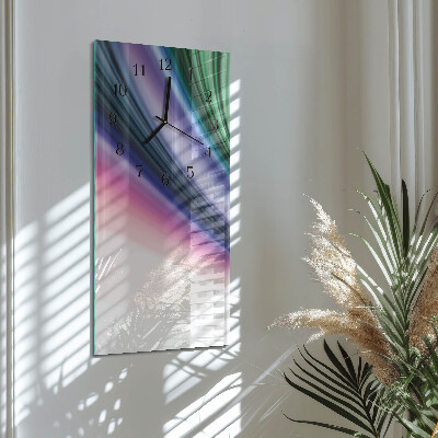 Horloge verticale en verre Lignes abstraites