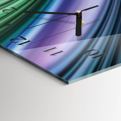 Horloge verticale en verre Lignes abstraites
