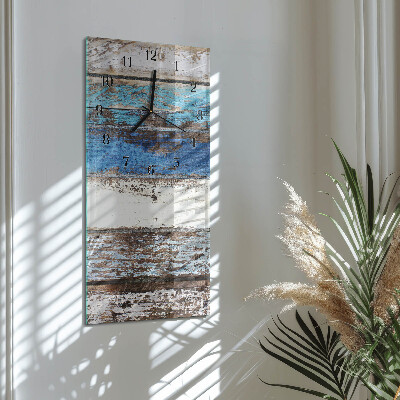 Horloge verticale en verre Sol