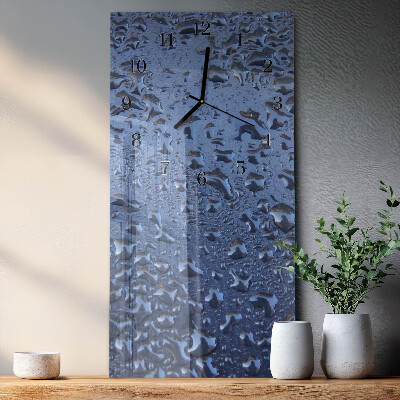 Horloge verticale en verre Verre mouillé
