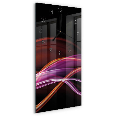 Horloge verticale en verre Art abstrait