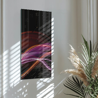 Horloge verticale en verre Art abstrait