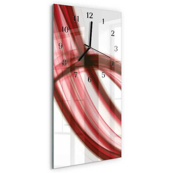 Horloge verticale en verre Lignes abstraites