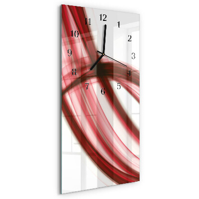Horloge verticale en verre Lignes abstraites