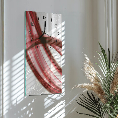 Horloge verticale en verre Lignes abstraites