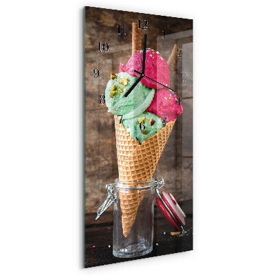 Horloge verticale en verre Glace