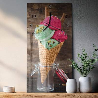 Horloge verticale en verre Glace
