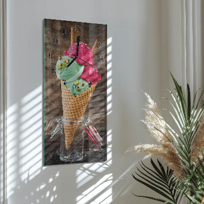 Horloge verticale en verre Glace