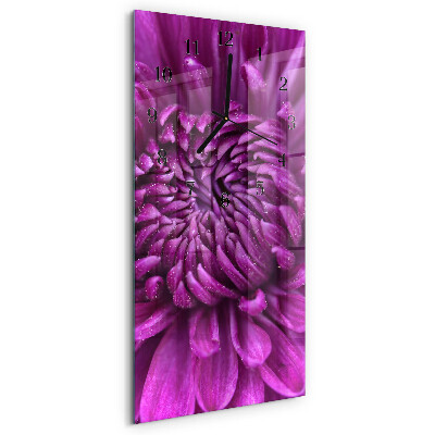 Horloge verticale en verre Pivoine