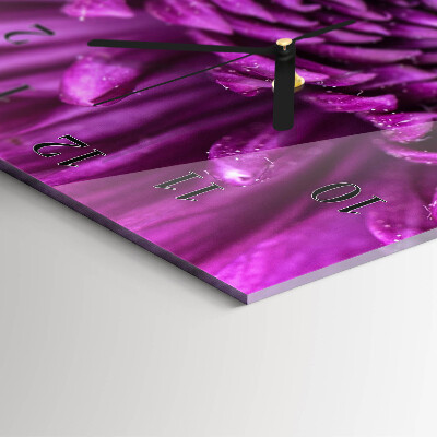 Horloge verticale en verre Pivoine