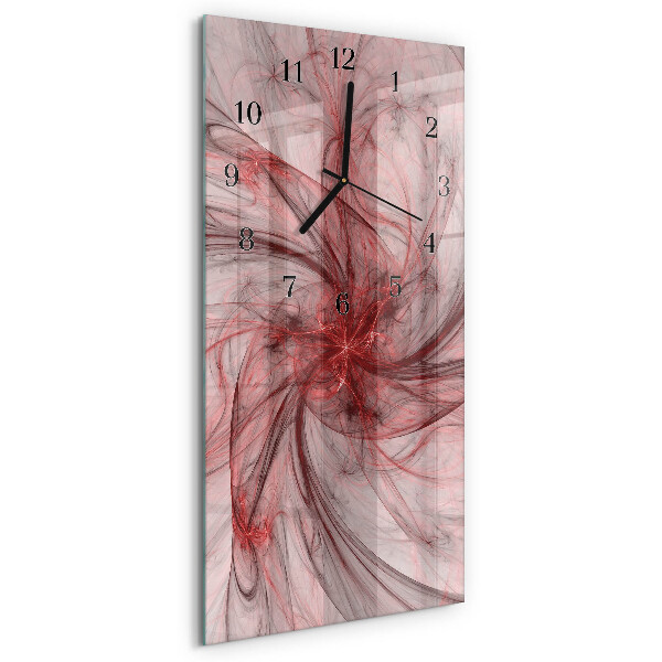 Horloge verticale en verre Abstraction