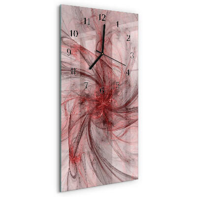 Horloge verticale en verre Abstraction
