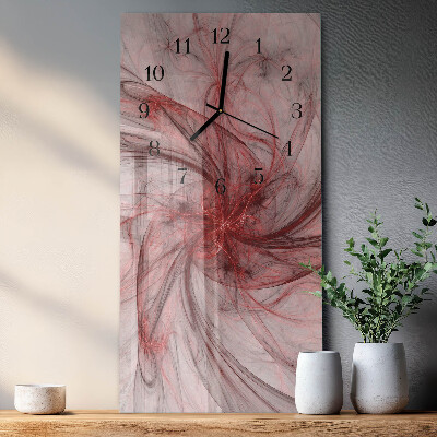 Horloge verticale en verre Abstraction