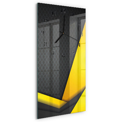 Horloge verticale en verre Abstraction