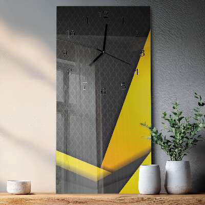 Horloge verticale en verre Abstraction