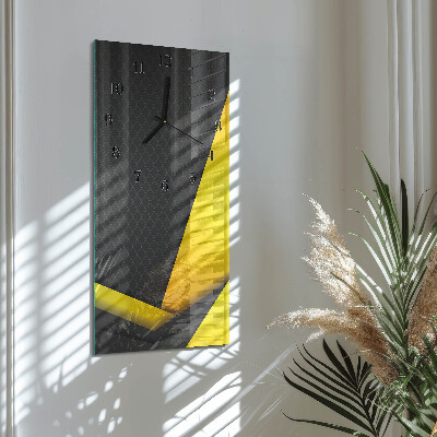 Horloge verticale en verre Abstraction