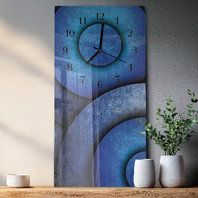 Horloge verticale en verre L'art des roues