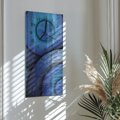 Horloge verticale en verre L'art des roues