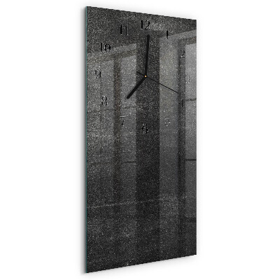 Horloge verticale en verre Graphite