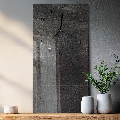 Horloge verticale en verre Graphite