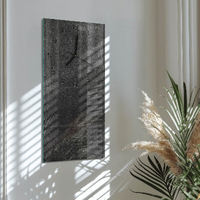 Horloge verticale en verre Graphite
