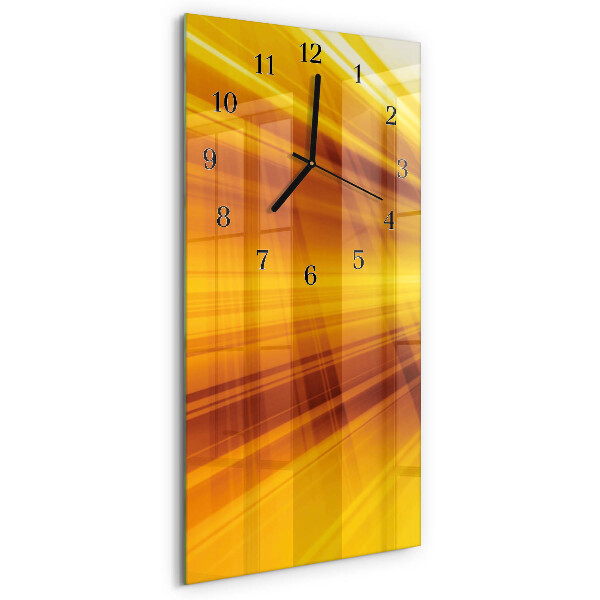 Horloge verticale en verre Rayures