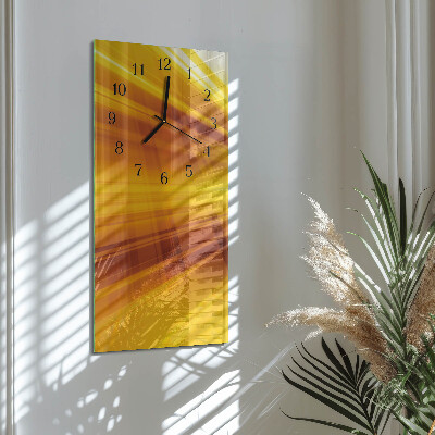 Horloge verticale en verre Rayures