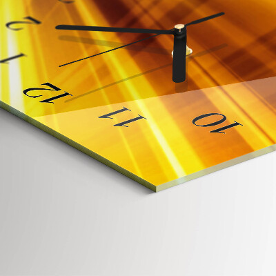 Horloge verticale en verre Rayures