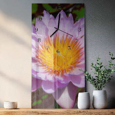 Horloge verticale en verre Lis