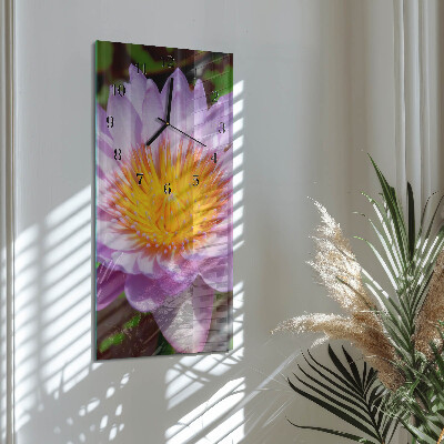 Horloge verticale en verre Lis