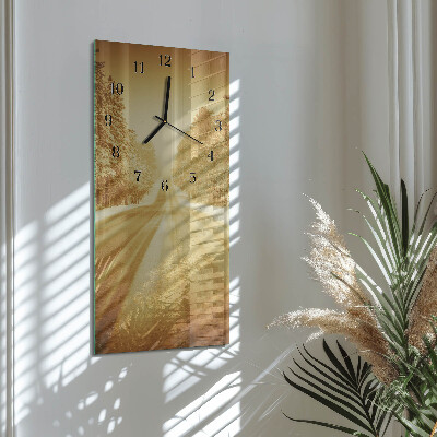 Horloge verticale en verre Loin