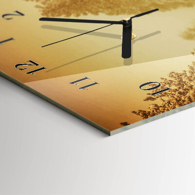 Horloge verticale en verre Loin