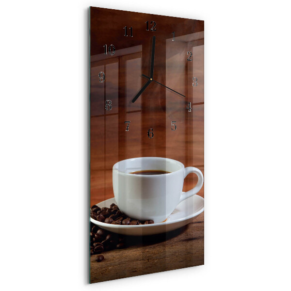 Horloge verticale en verre Tasse
