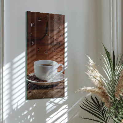 Horloge verticale en verre Tasse